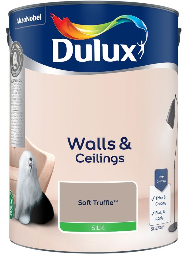 Dulux Soft Truffle 5L Silk Emulsion Paint