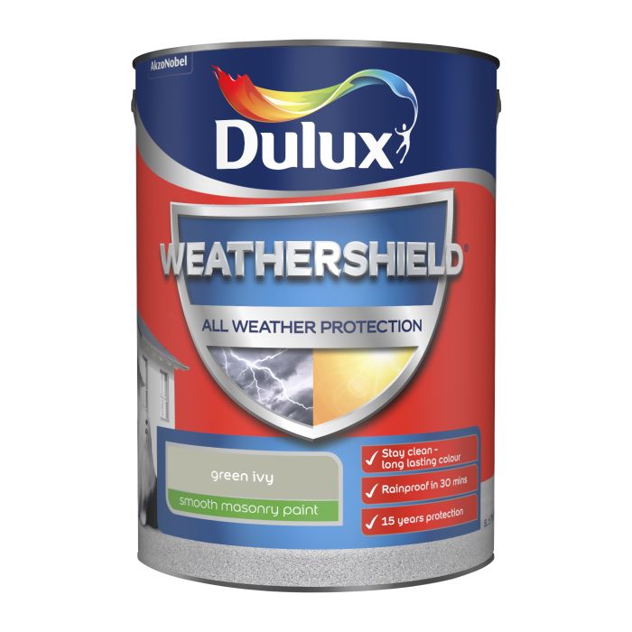Dulux Weathershield Smooth Masonry Paint Green Ivy 5L