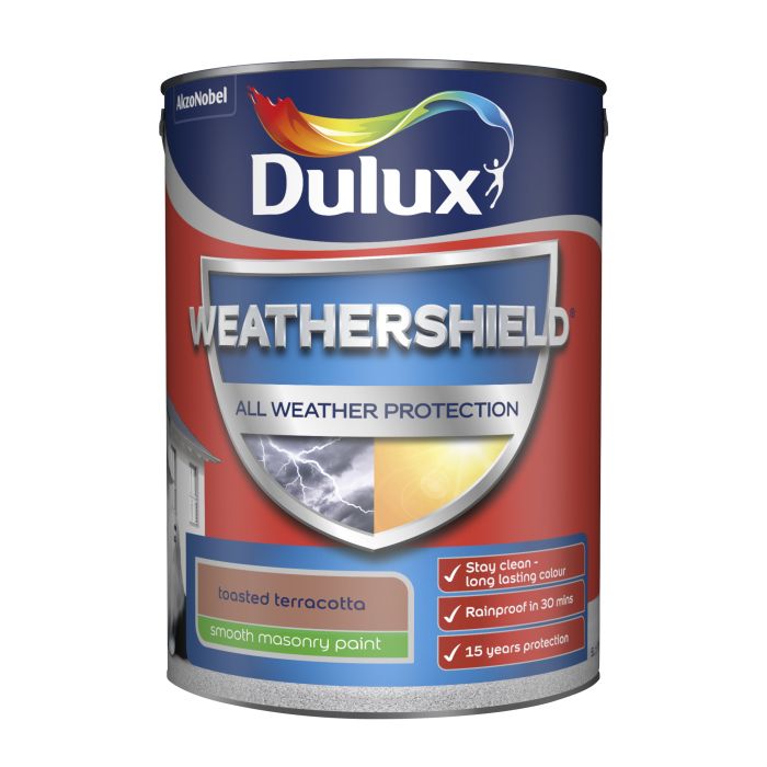 Dulux Weathershield Smooth Masonry Paint in Toasted Terracotta, 5L