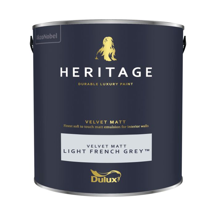 Dulux Heritage 2.5L Light French Grey Matt Emulsion paint