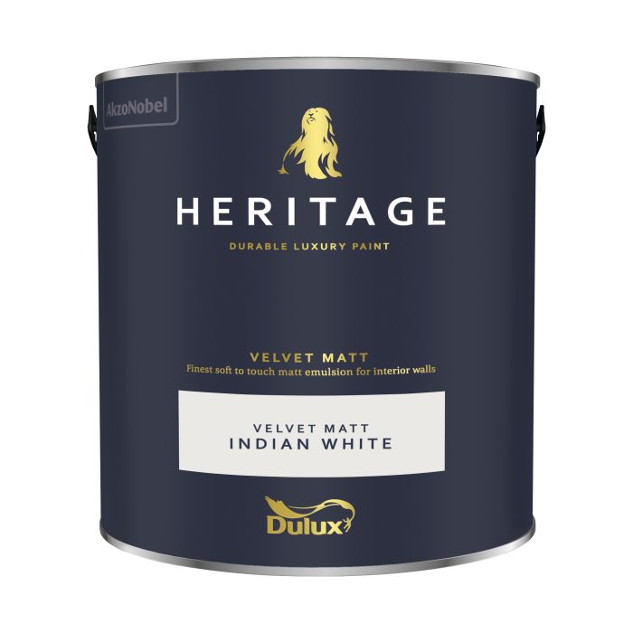 Dulux Heritage Matt Emulsion Indian White 2.5L luxury washable interior paint