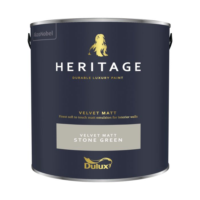Dulux Heritage Stone Green Matt Emulsion Paint, 2.5L