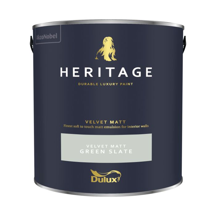 Dulux Heritage Green Slate Matt Emulsion Paint 2.5L tin