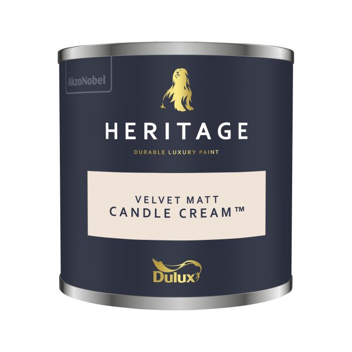 Dulux Heritage Candle Cream 125ml washable matt emulsion paint testerpot