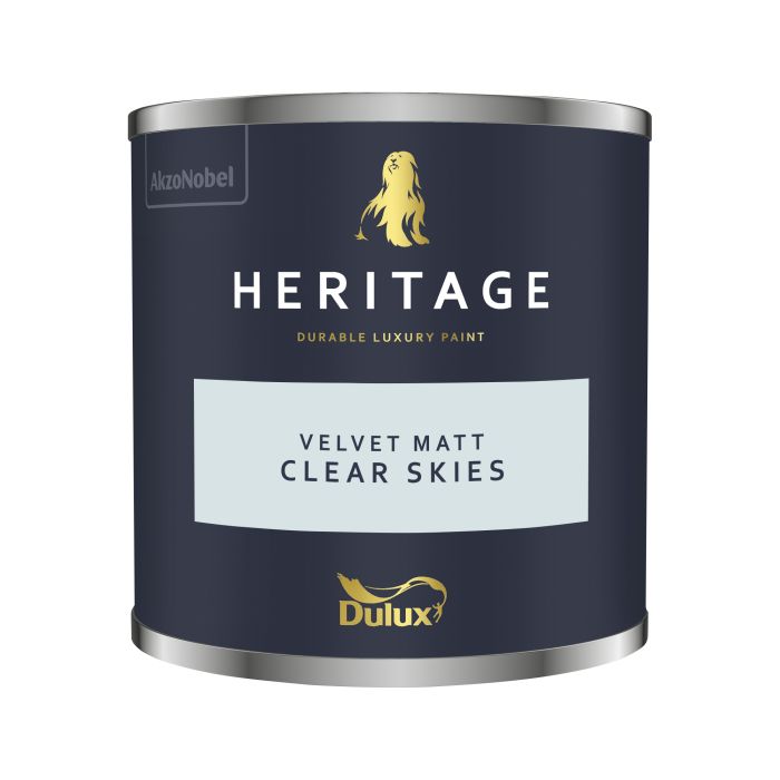 Dulux Heritage Clear Skies 125ml interior paint tester pot in matt emulsion