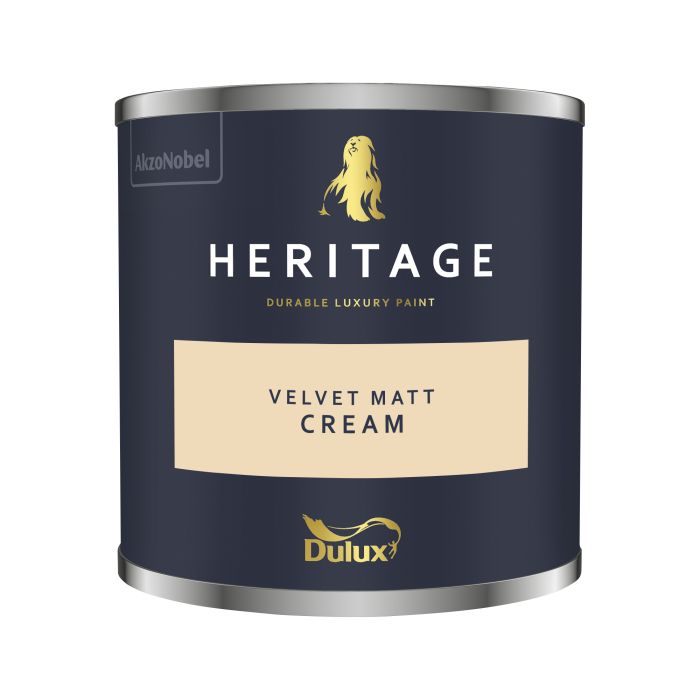 Dulux Heritage 125ml Cream washable matt emulsion interior paint tester pot