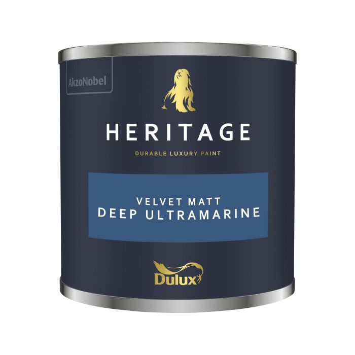 Dulux Heritage Deep Ultramarine 125ml tester pot of luxury washable matt emulsion paint