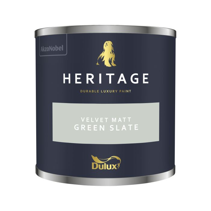 Dulux Heritage Green Slate 125ml matt emulsion paint tester pot