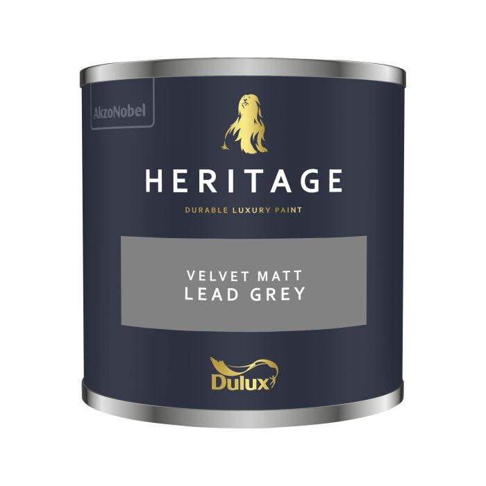 Dulux Heritage Lead Grey 125ml matt emulsion interior paint tester pot