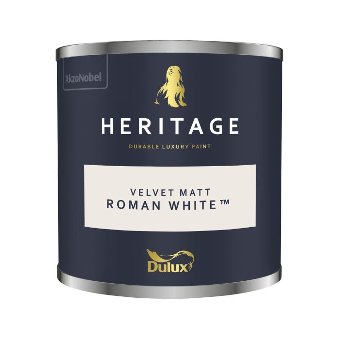 Dulux Heritage 125ml Roman White interior paint matt emulsion tester pot