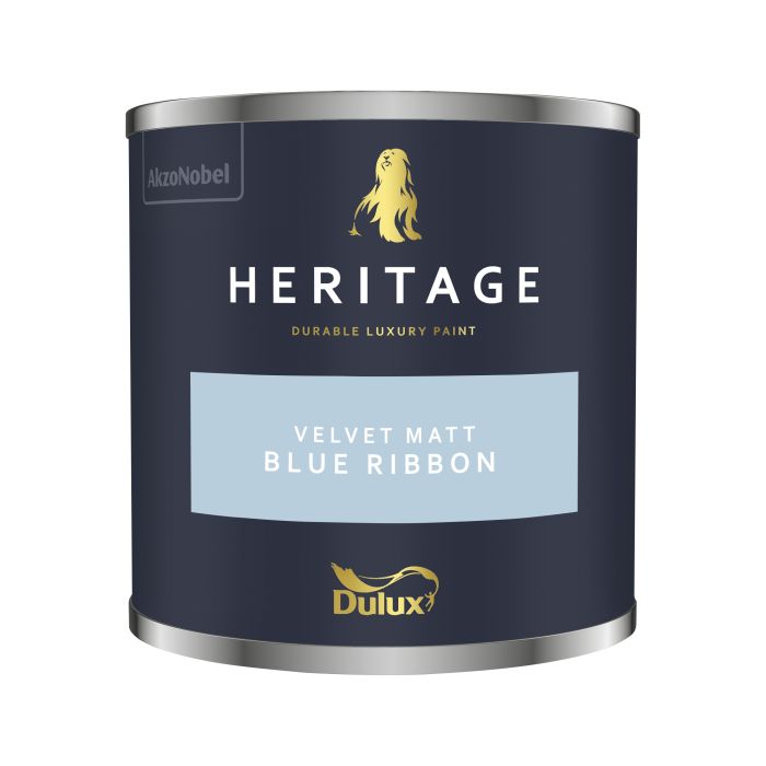 Dulux Heritage 125ml Blue Ribbon matt emulsion interior paint tester pot