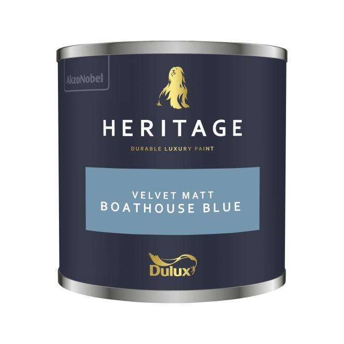Dulux Heritage Boathouse Blue 125ml matt emulsion paint tester pot