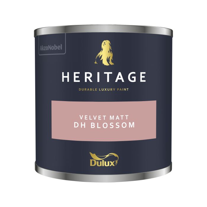 Dulux Heritage DH Blossom 125ml water-based washable matt emulsion interior paint tester pot