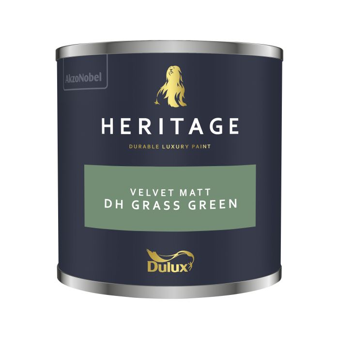 Dulux Heritage Grass Green 125ml interior matt emulsion paint tester pot