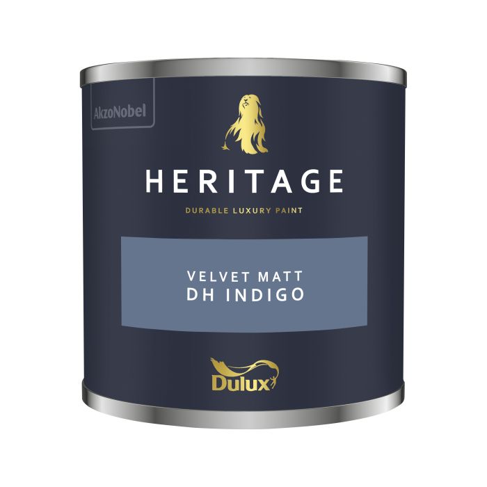 Dulux Heritage DH Indigo 125ml interior paint tester pot in matt emulsion