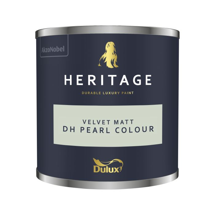 Dulux Heritage DH Pearl interior paint tester pot, 125ml luxury washable matt emulsion