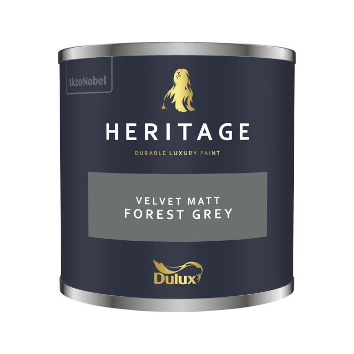 Dulux Heritage Forest Grey 125ml matt emulsion paint tester pot