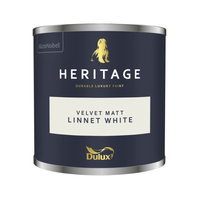 Dulux Heritage Linnet White 125ml interior matt emulsion paint tester pot