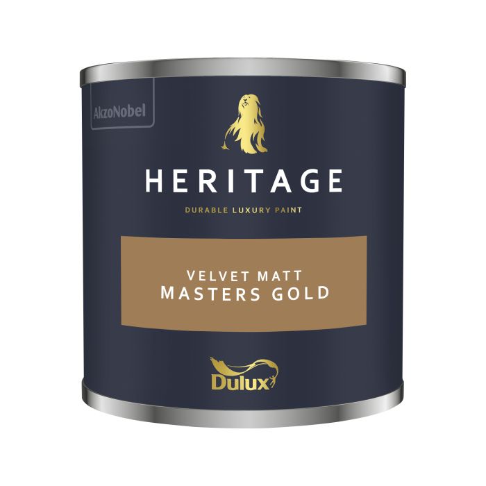 Dulux Heritage Masteres Gold 125ml luxury washable matt emulsion tester pot