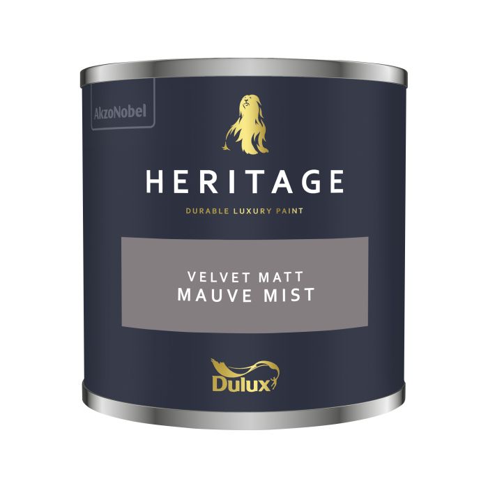 Dulux Heritage 125ml Mauve Mist matt emulsion interior paint tester pot