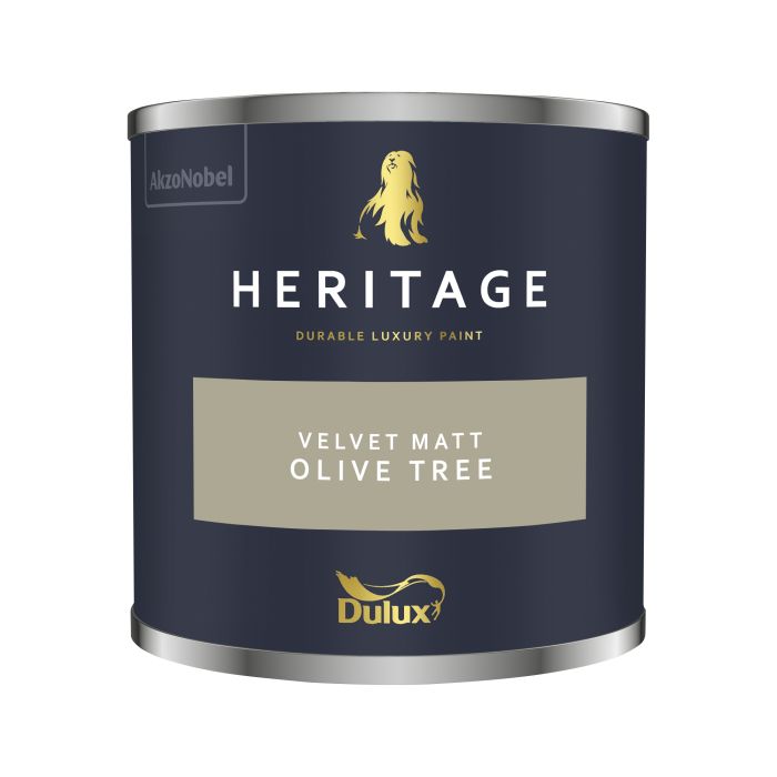 Dulux Heritage Olive Tree 125ml matt emulsion paint tester pot