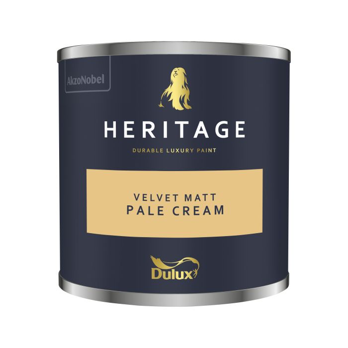 Dulux Heritage Pale Cream 125ml matt emulsion interior paint tester pot