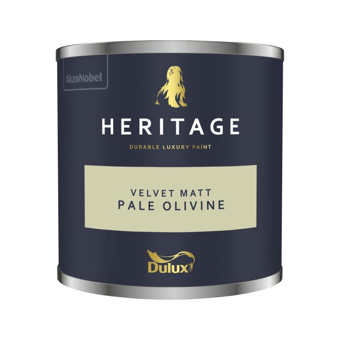 Dulux Heritage Pale Olivine 125ml matt emulsion paint tester pot