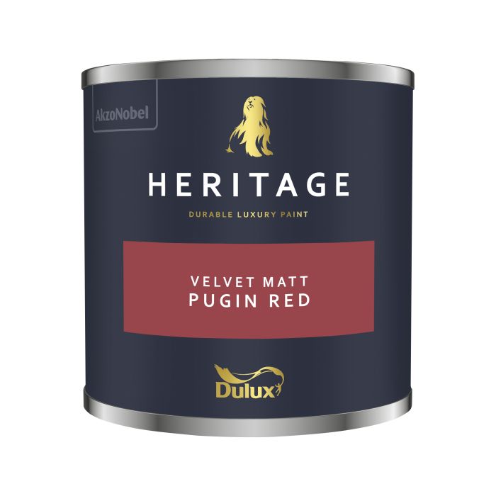 Dulux Heritage Pugin Red 125ml matt emulsion paint tester pot