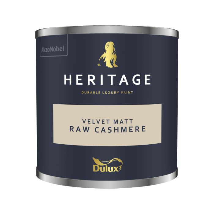Dulux Heritage 125ml Raw Cashmere matt emulsion interior paint tester pot
