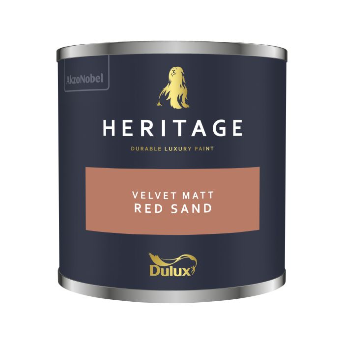 Dulux Heritage Red Sand 125ml interior matt emulsion paint tester pot