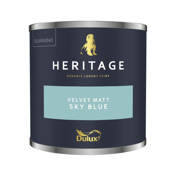 Dulux Heritage Sky Blue 125ml matt emulsion paint tester pot
