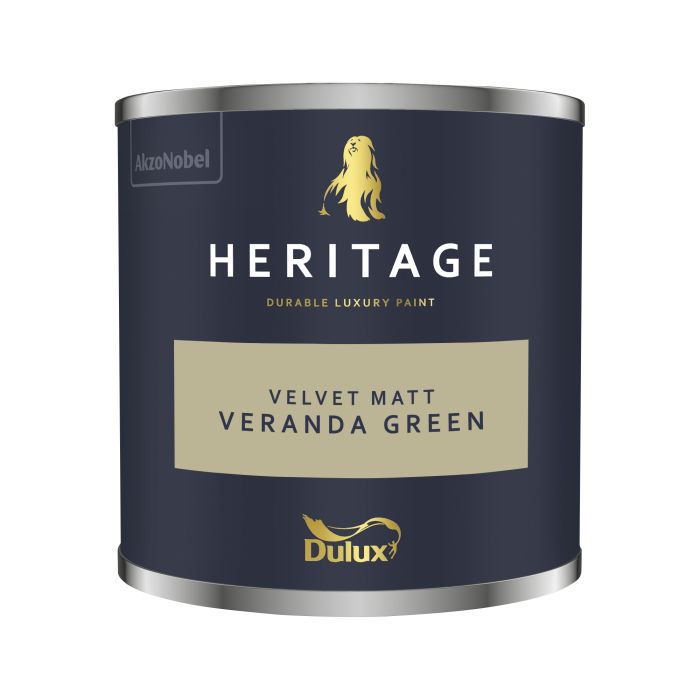 Dulux Heritage Veranda Green 125ml matt emulsion interior paint tester pot