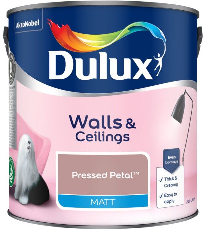 Dulux Pressed Petal 2.5L Matt Emulsion Paint tin