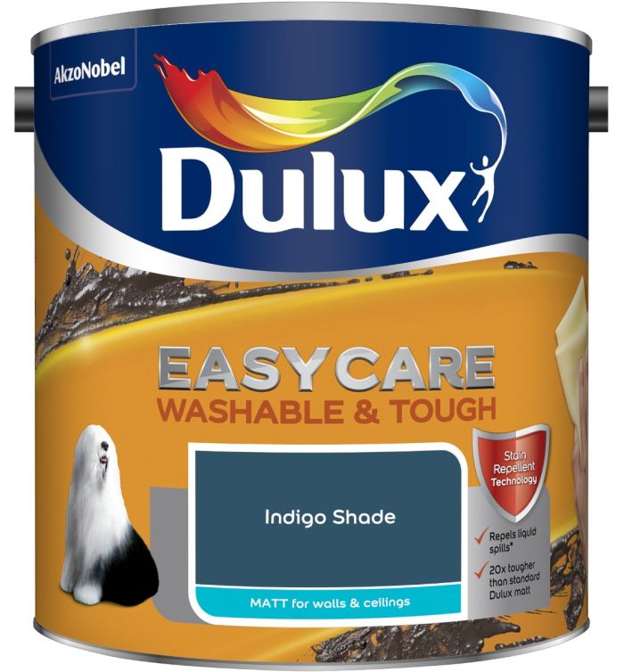 Dulux Easycare Washable & Tough Matt Emulsion in Indigo Shade, 2.5L