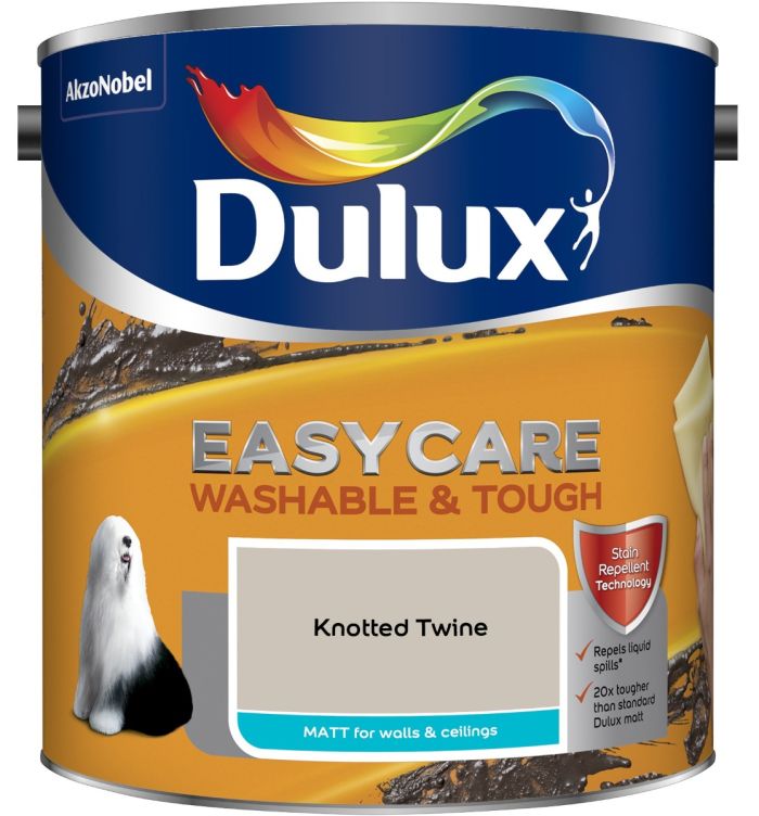 Dulux Easycare Washable and Tough Matt Emulsion in Knotted Twine, 2.5L tin