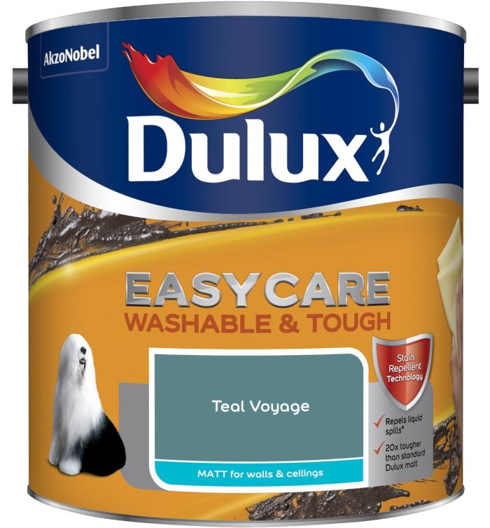 Dulux Easycare Washable & Tough Matt Emulsion - Teal Voyage - 2.5L