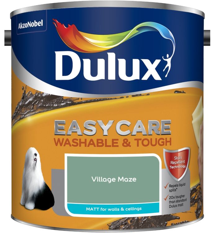 Dulux Easycare Washable and Tough Matt Emulsion Village Maze 2.5L paint tin