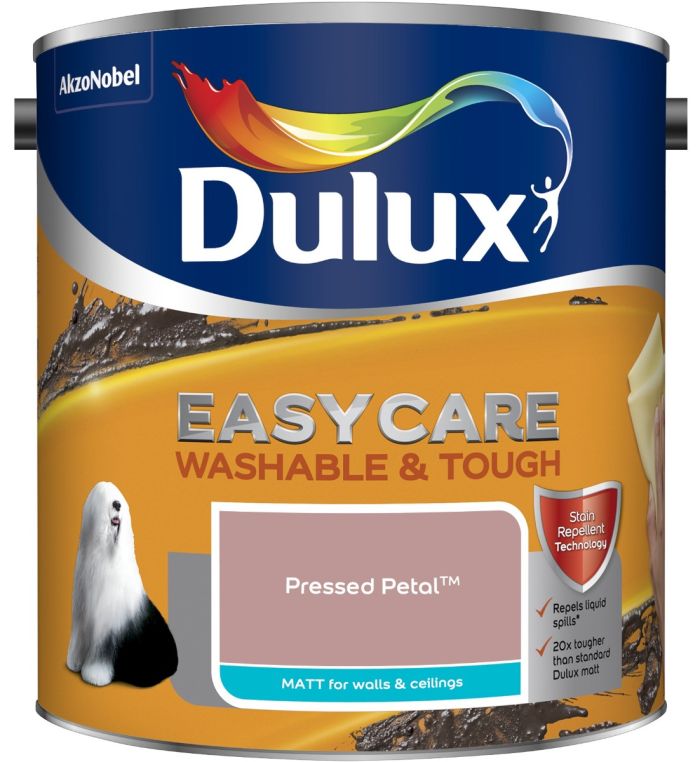 Dulux Easycare Washable and Tough Matt Emulsion 2.5L Pressed Petal paint