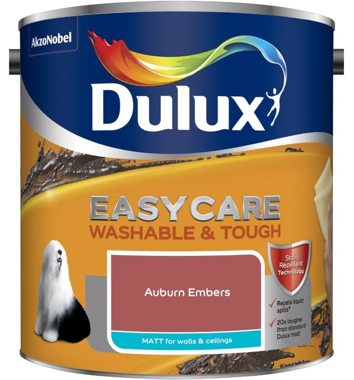 Dulux Easycare Washable and Tough Matt Emulsion Auburn Embers 2.5L