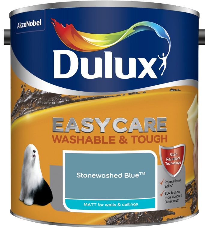 Dulux Easycare Washable and Tough Matt Emulsion 2.5L in Stonewashed Blue