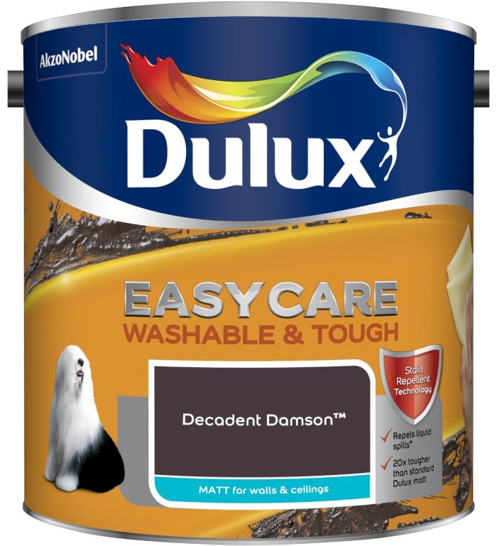 Dulux Easycare Washable & Tough Matt Emulsion - Decadent Damson - 2.5L