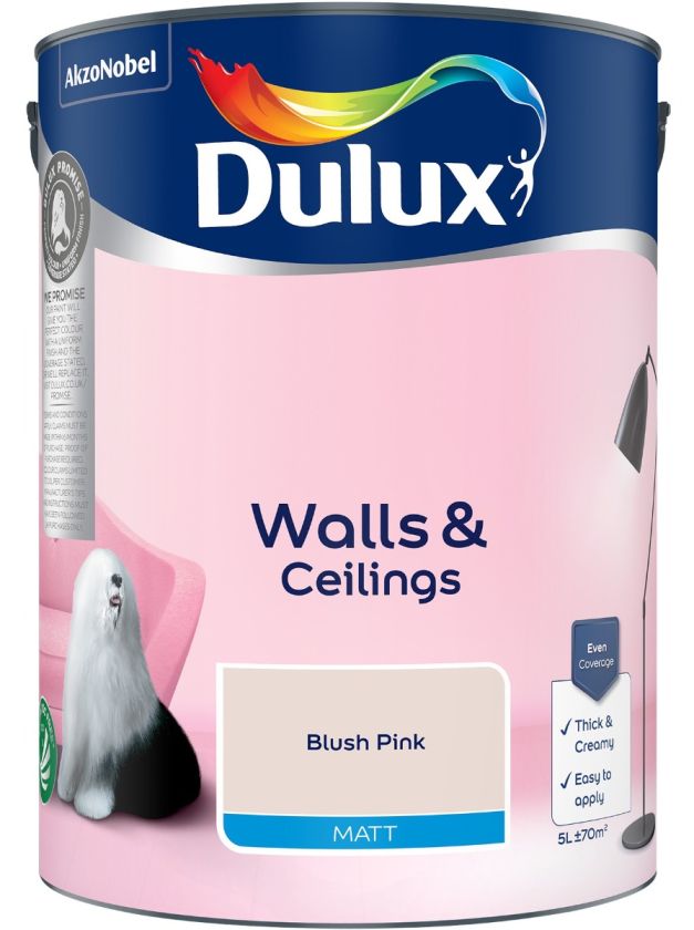 Dulux Blush Pink Matt Emulsion Paint 5L