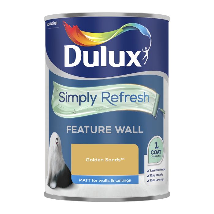 Dulux Simply Refresh Feature Wall Matt Paint in Golden Sands, 1.25L tin