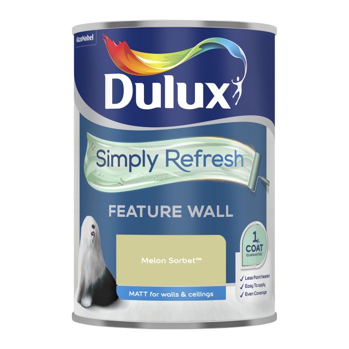 Dulux Simply Refresh Feature Wall Matt Paint in Melon Sorbet, 1.25L