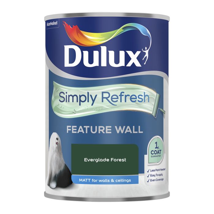 Dulux Simply Refresh Feature Wall Matt Paint Everglade Forest 1.25L