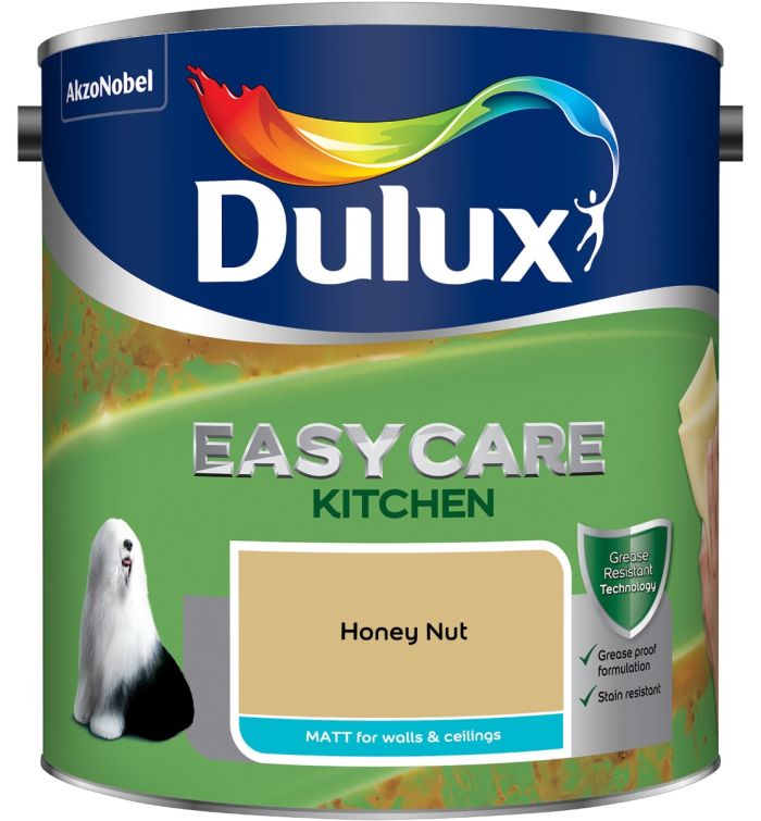 Dulux Easycare Kitchen Matt Emulsion Paint in Honey Nut, 2.5L tin