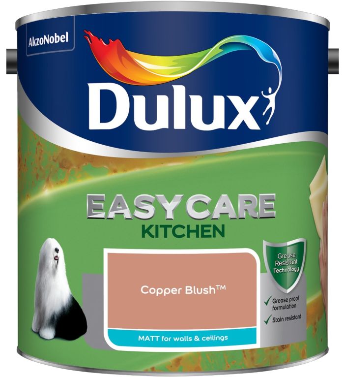 Dulux Easycare Kitchen Matt Emulsion Paint in Copper Blush, 2.5L