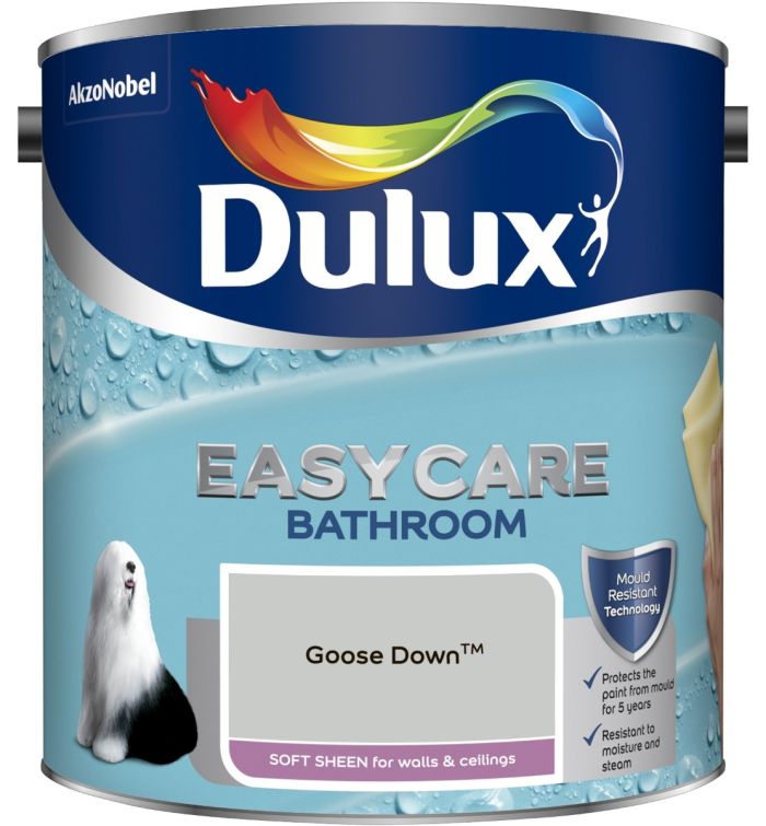 Dulux Easycare 2.5L Soft Sheen Bathroom Paint in Goose Down