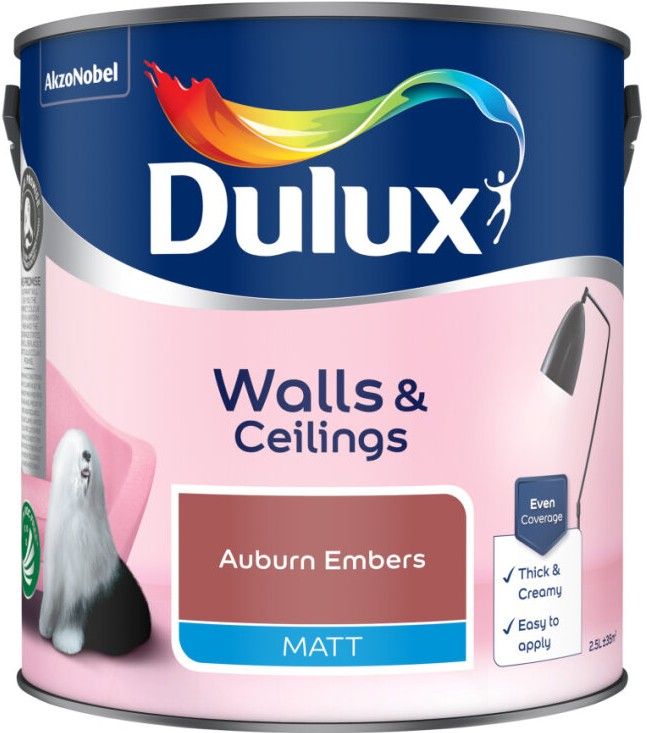 Dulux 2.5L Auburn Embers Matt Emulsion Paint