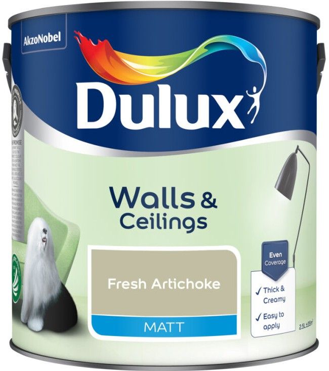 Dulux Fresh Artichoke 2.5L Matt Emulsion Paint